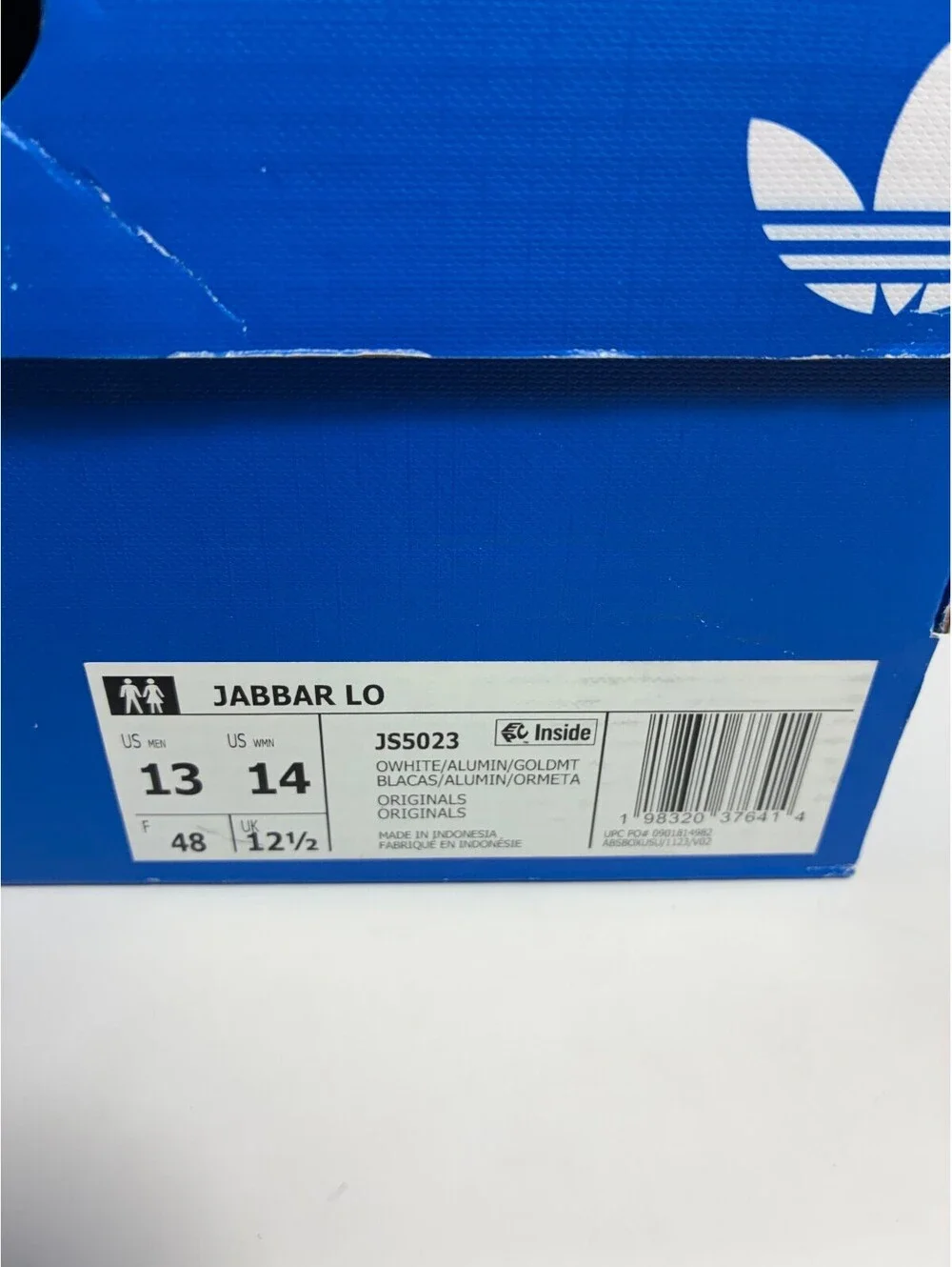 Size 13 - Adidas Jabbar Lo Off White Alumina
